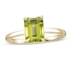 Thumbnail Image 0 of Emerald-Cut Peridot Solitaire Ring in 10K Gold