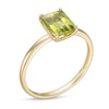 Thumbnail Image 3 of Emerald-Cut Peridot Solitaire Ring in 10K Gold