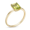 Thumbnail Image 2 of Emerald-Cut Peridot Solitaire Ring in 10K Gold