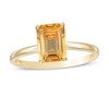 Thumbnail Image 1 of Emerald-Cut Citrine Solitaire Ring in 10K Gold