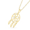 Thumbnail Image 2 of 0.04 CT. T.W. Diamond Dream Catcher Pendant in 10K Gold