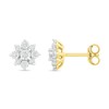 Thumbnail Image 3 of 0.145 CT. T.W. Diamond Sunburst Stud Earrings in 10K Gold