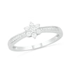 Thumbnail Image 0 of 0.18 CT. T.W. Composite Diamond Flower Promise Ring in 10K White Gold