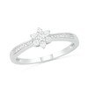 Thumbnail Image 0 of 0.18 CT. T.W. Composite Diamond Flower Promise Ring in 10K White Gold