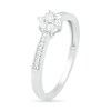 Thumbnail Image 2 of 0.18 CT. T.W. Composite Diamond Flower Promise Ring in 10K White Gold