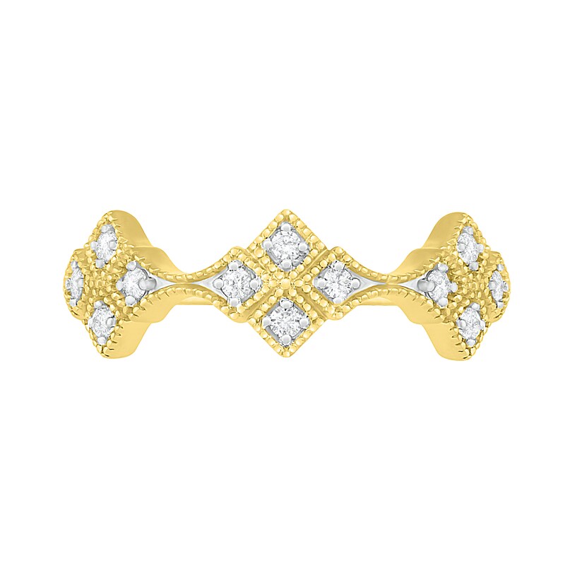 0.115 CT. T.W. Composite Diamond Trio Ring in 10K Gold