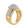 Thumbnail Image 2 of 1.23 CT. T.W. Composite Baguette and Round Diamond Double Oval-Shape Frame Bridal Set in 10K Gold