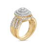 Thumbnail Image 2 of 1.23 CT. T.W. Composite Baguette and Round Diamond Double Frame Bridal Set in 10K Gold