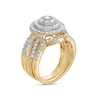 Thumbnail Image 2 of 1.23 CT. T.W. Composite Baguette and Round Diamond Double Frame Bridal Set in 10K Gold