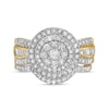 Thumbnail Image 3 of 1.23 CT. T.W. Composite Baguette and Round Diamond Double Frame Bridal Set in 10K Gold