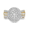 Thumbnail Image 3 of 1.23 CT. T.W. Composite Baguette and Round Diamond Double Frame Bridal Set in 10K Gold