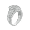 Thumbnail Image 2 of 1.23 CT. T.W. Composite Baguette and Round Diamond Layered Pear-Shape Frame Bridal Set in 10K White Gold