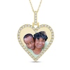 Thumbnail Image 1 of 0.95 CT. T.W. Diamond Frame Engravable Photo Heart Pendant in 10K White, Yellow or Rose Gold (1 Image and 3 Lines)