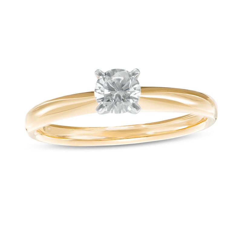 0.30 CT. Certified Diamond Solitaire Engagement Ring in 14K Gold (J/I1)