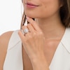 Thumbnail Image 2 of 1.23 CT. T.W. Pear-Shaped Diamond Layered Triple Frame Bridal Set in 10K Rose Gold