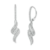 Thumbnail Image 0 of 0.69 CT. T.W. Diamond Past Present Future® Bypass Drop Earrings in 10K White Gold