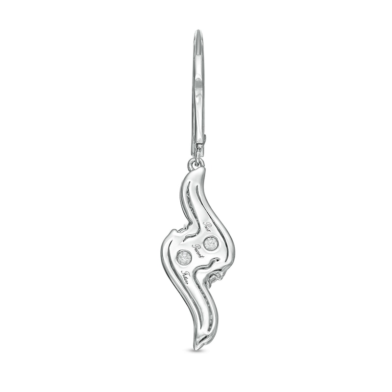 Main Image 3 of 0.69 CT. T.W. Diamond Past Present Future® Bypass Drop Earrings in 10K White Gold
