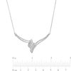 Thumbnail Image 4 of 0.69 CT. T.W. Diamond Past Present Future® Bypass Necklace in 10K White Gold