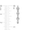 0.23 CT. T.W. Diamond Past Present Future® Flower Hoop Earrings in Sterling Silver