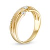 Thumbnail Image 3 of 0.29 CT. T.W. Diamond Past Present Future® Multi-Row Ring in 10K Gold
