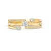 Thumbnail Image 4 of 0.29 CT. T.W. Diamond Past Present Future® Multi-Row Ring in 10K Gold