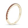 Garnet Petite Stackable Band in 10K Gold - Size 7