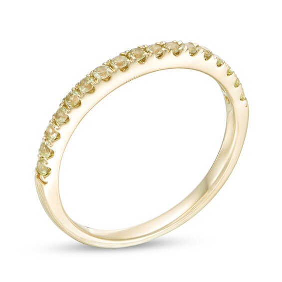 Peridot Petite Stackable Band in 10K Gold - Size 7