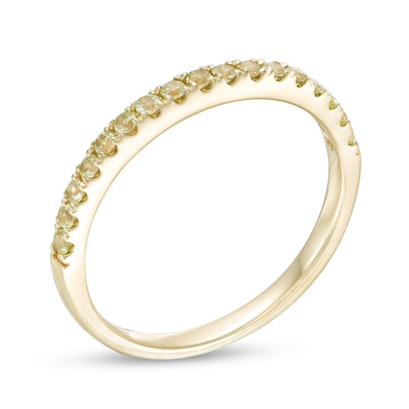 Peridot Petite Stackable Band in 10K Gold - Size 7
