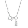 Thumbnail Image 3 of Peoples Private Collection 0.10 CT. T.W. Diamond "V" Shaped Necklace in 10K Two-Tone Gold