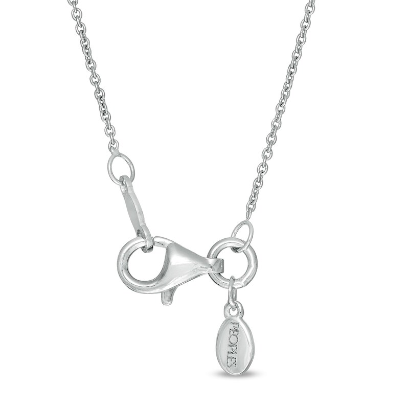 Main Image 3 of Peoples Private Collection 0.10 CT. T.W. Diamond "V" Shaped Necklace in 10K Two-Tone Gold