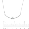 Peoples Private Collection 0.25 CT. T.W. Diamond Curved Bar Necklace in 10K White Gold