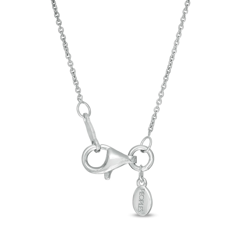 Peoples Private Collection 0.25 CT. T.W. Diamond Curved Bar Necklace in 10K White Gold