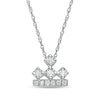 Thumbnail Image 0 of Peoples Private Collection 0.15 CT. T.W. Diamond Crown Pendant in 10K White Gold