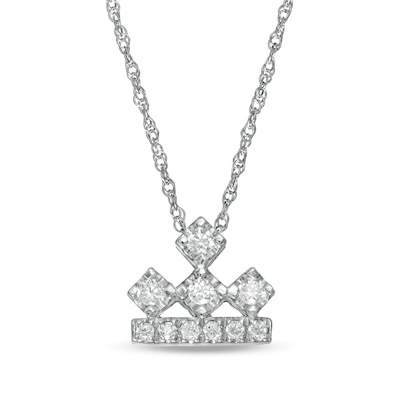 Peoples Private Collection 0.15 CT. T.W. Diamond Crown Pendant in 10K Gold