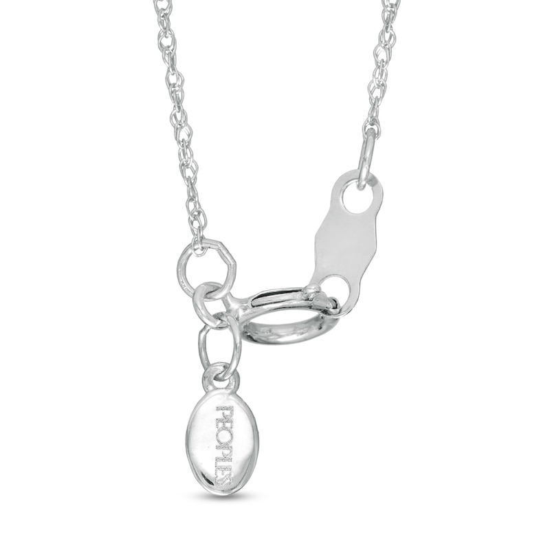 Main Image 2 of Peoples Private Collection 0.15 CT. T.W. Diamond Crown Pendant in 10K White Gold