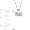 Thumbnail Image 2 of Peoples Private Collection 0.15 CT. T.W. Diamond Crown Pendant in 10K White Gold