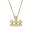 Thumbnail Image 1 of Peoples Private Collection 0.15 CT. T.W. Diamond Crown Pendant in 10K Gold