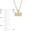 Thumbnail Image 4 of Peoples Private Collection 0.15 CT. T.W. Diamond Crown Pendant in 10K Gold