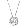 Thumbnail Image 1 of Peoples Private Collection 0.10 CT. T.W. Diamond Circle Swirl Pendant in 10K White Gold