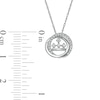 Thumbnail Image 2 of Peoples Private Collection 0.10 CT. T.W. Diamond Circle Swirl Pendant in 10K White Gold