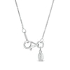 Thumbnail Image 2 of Peoples Private Collection 0.25 CT. T.W. Diamond Station Necklace in 10K White Gold