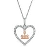 Peoples Private Collection 0.15 CT. T.W. Diamond Heart Pendant in 10K Two-Tone Gold