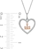 Peoples Private Collection 0.15 CT. T.W. Diamond Heart Pendant in 10K Two-Tone Gold