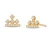 Thumbnail Image 0 of Peoples Private Collection 0.12 CT. T.W. Diamond Crown Stud Earrings in 10K Gold