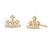Thumbnail Image 1 of Peoples Private Collection 0.12 CT. T.W. Diamond Crown Stud Earrings in 10K Gold