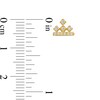 Thumbnail Image 3 of Peoples Private Collection 0.12 CT. T.W. Diamond Crown Stud Earrings in 10K Gold