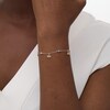 Thumbnail Image 2 of Peoples Private Collection 0.33 CT. T.W. Diamond Station Alternating Crown Bracelet in 10K Two-Tone Gold - 7.25"