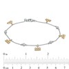 Thumbnail Image 4 of Peoples Private Collection 0.33 CT. T.W. Diamond Station Alternating Crown Bracelet in 10K Two-Tone Gold - 7.25"