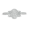 Peoples Private Collection 0.20 CT. T.W. Composite Diamond Oval-Shaped Frame Ring in 10K White Gold