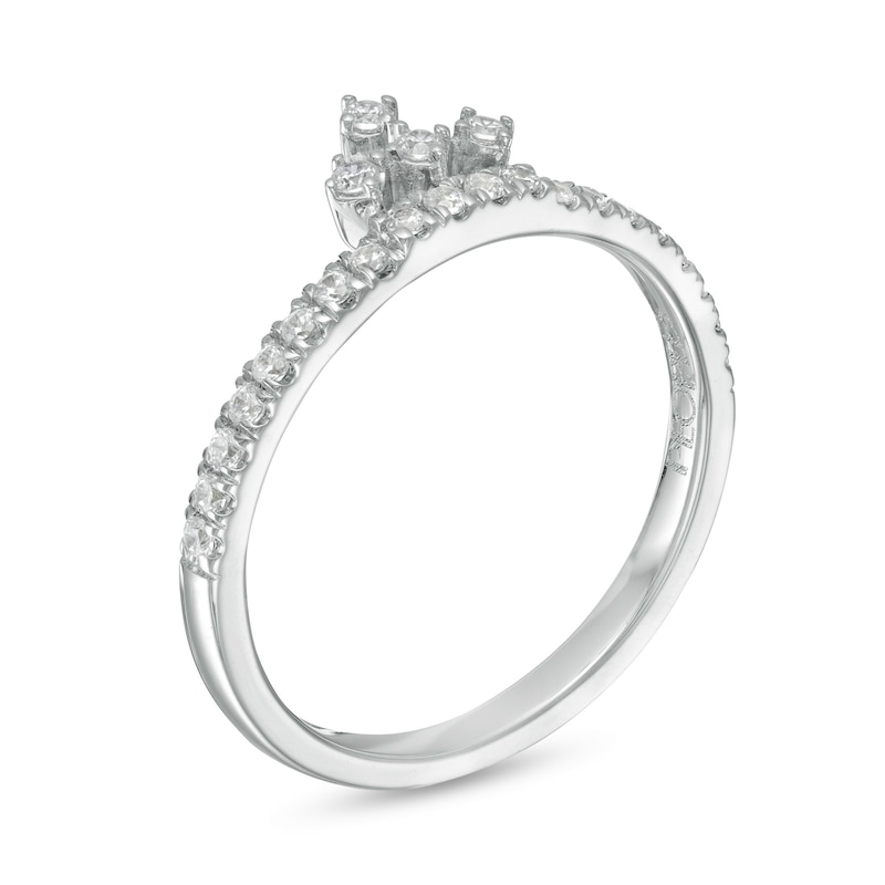Main Image 3 of Peoples Private Collection 0.25 CT. T.W. Diamond Crown Ring in 10K White Gold